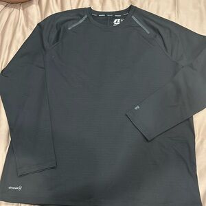 Men Longsleeve Black Athletic Workout Shirt DriFit Russell XL Extra Large